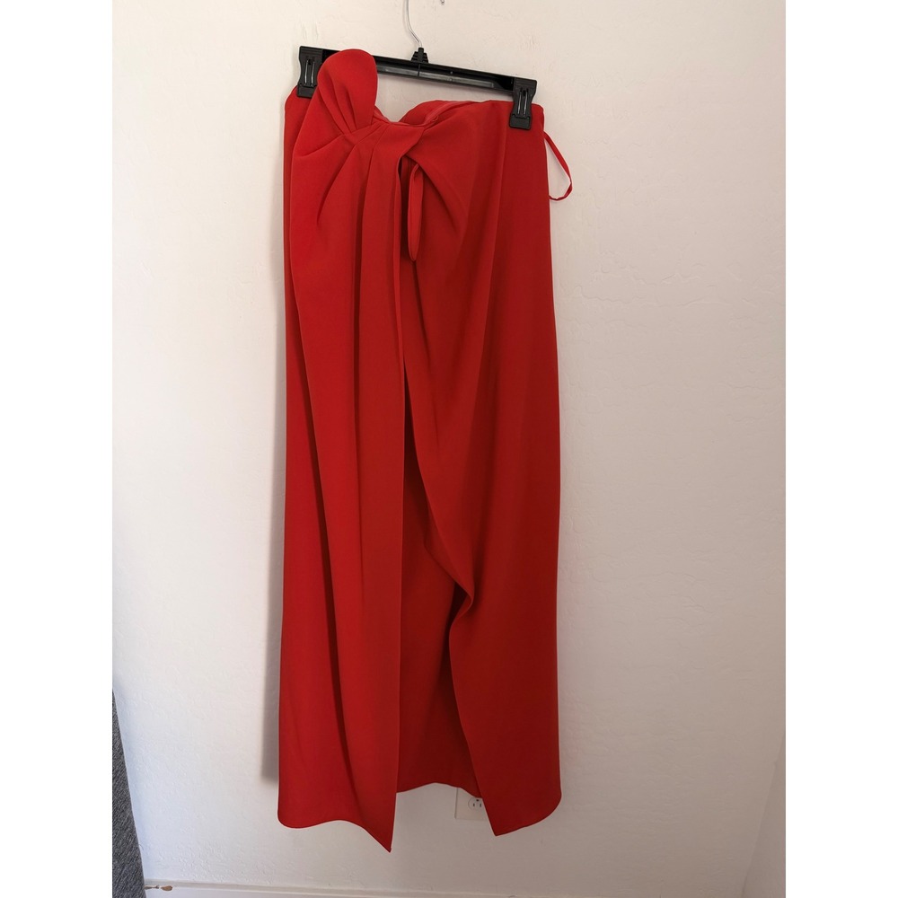 Elizabeth Damrich x Antonio Melani Red Strapless Bow Draped Maxi Dress Sz 2 NWT